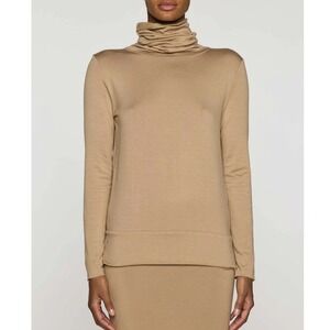 Bleusalt The Turtleneck in Camel Tan - Luxury Modal Blend - Size 1 - Small